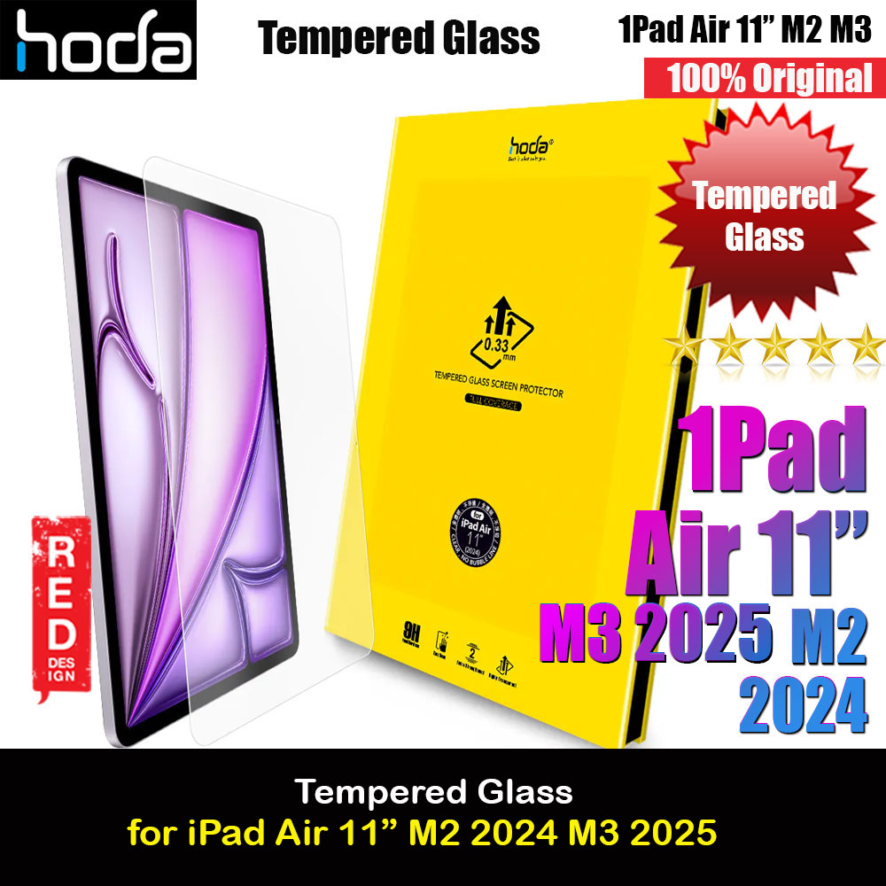 Picture of Hoda 0.33mm Full Coverage Tempred Glass Screen Protector for iPad Air 11" M2 6th Gen 2024 M2 2025(Clear) Apple iPad Air 11 M3 2025- Apple iPad Air 11 M3 2025 Cases, Apple iPad Air 11 M3 2025 Covers, iPad Cases and a wide selection of Apple iPad Air 11 M3 2025 Accessories in Malaysia, Sabah, Sarawak and Singapore 