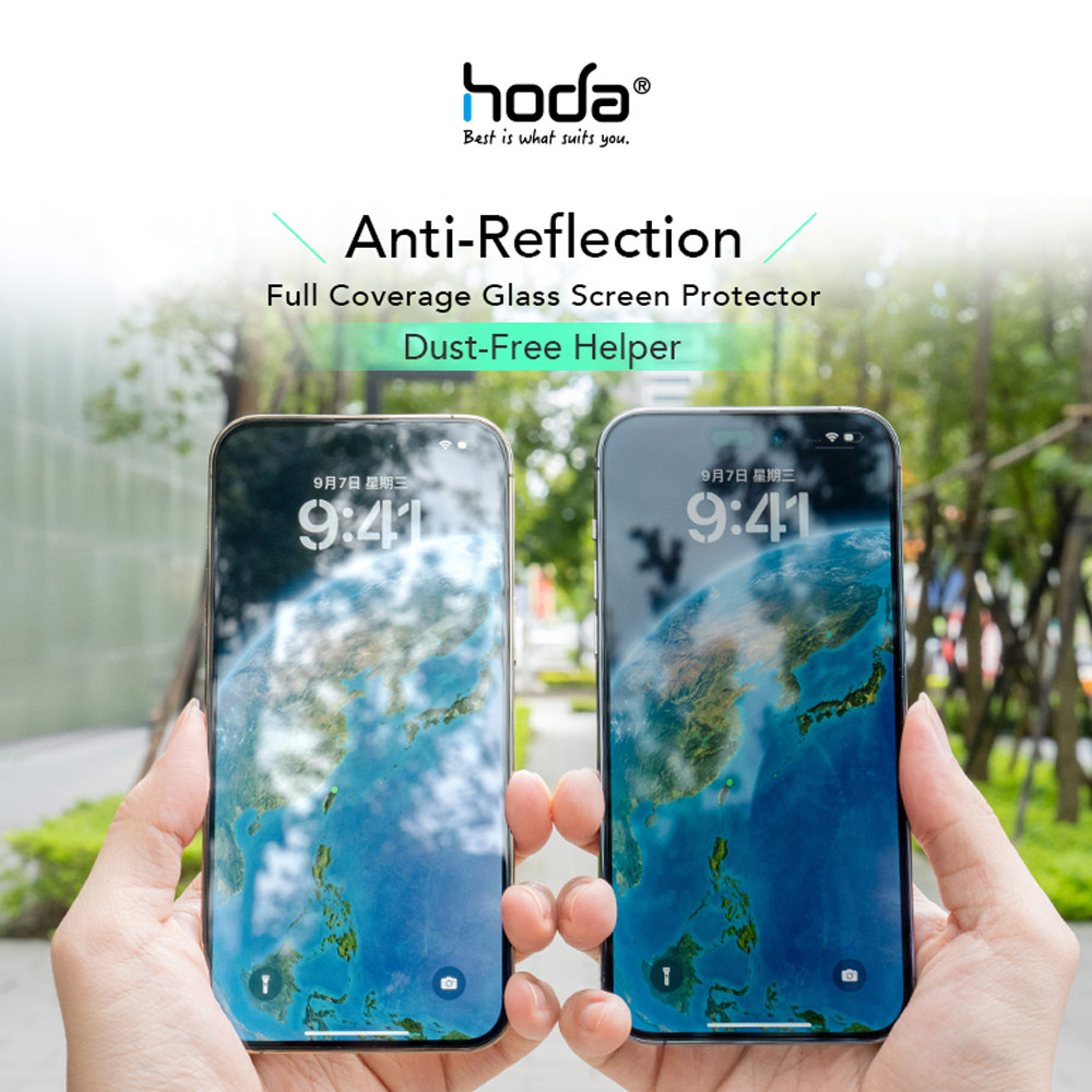 Picture of Apple iPhone 13 6.1 Screen Protector | Hoda 0.33mm 2.5D Full Coverage Tempered Glass Screen Protector for Apple iPhone 13 iPhone 13 Pro 6.1 iPhone 14 6.1 (Anti Reflection)