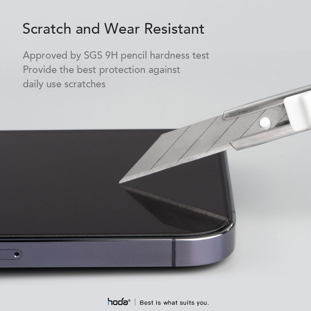 Picture of Apple iPhone 13 6.1 Screen Protector | Hoda 0.33mm 2.5D Full Coverage Tempered Glass Screen Protector for Apple iPhone 13 iPhone 13 Pro 6.1 iPhone 14 6.1 (Anti Reflection)