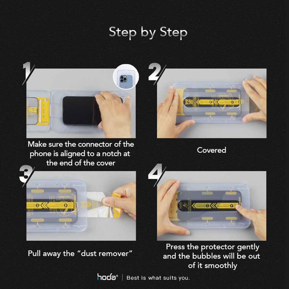 Picture of Apple iPhone 13 6.1 Screen Protector | Hoda 0.33mm 2.5D Full Coverage Tempered Glass Screen Protector for Apple iPhone 13 iPhone 13 Pro 6.1 iPhone 14 6.1 (Anti Reflection)