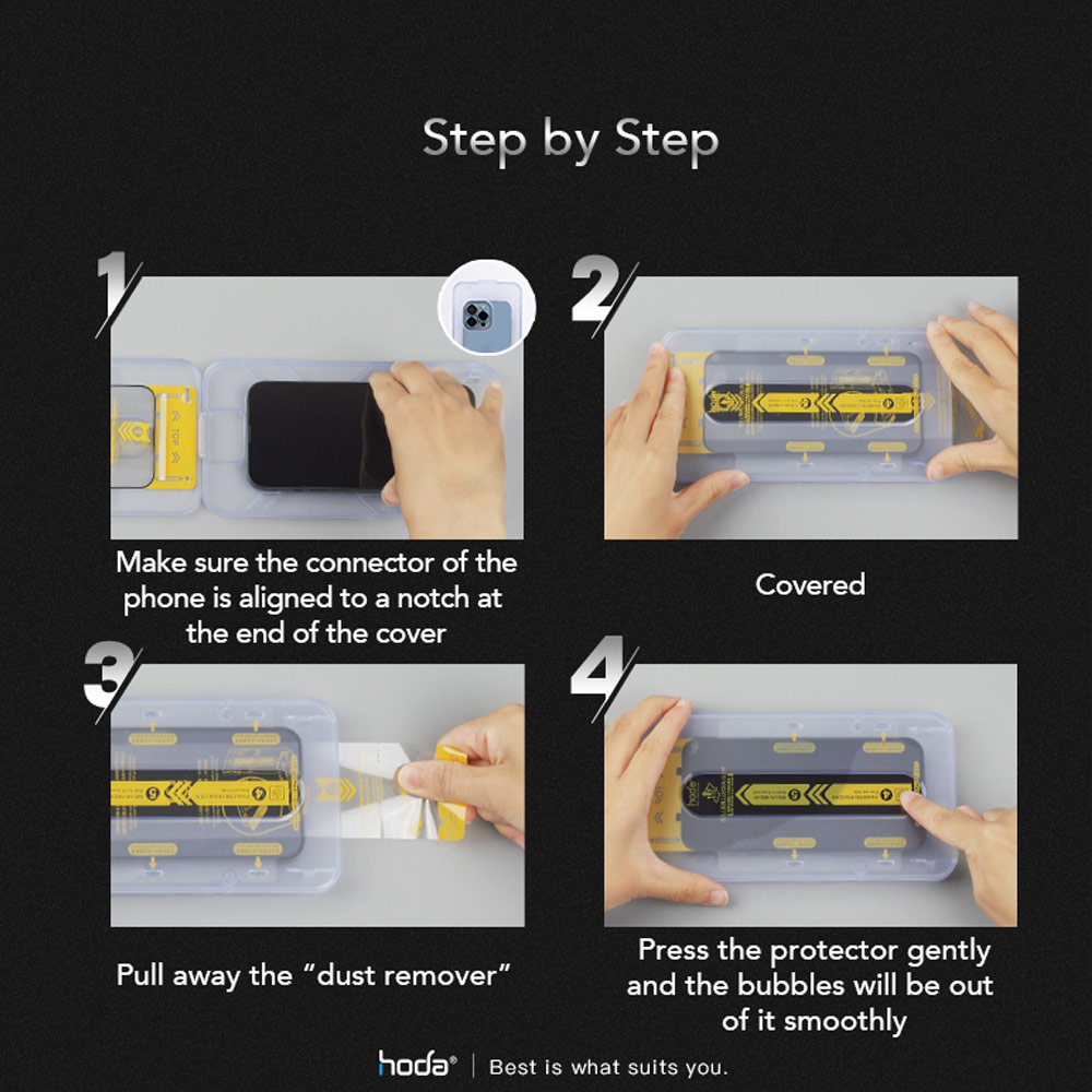 Picture of Apple iPhone 14 Pro 6.1 Screen Protector | Hoda 0.33mm 2.5D Full Coverage Tempered Glass Screen Protector for Apple iPhone 14 Pro 6.1 (Black)