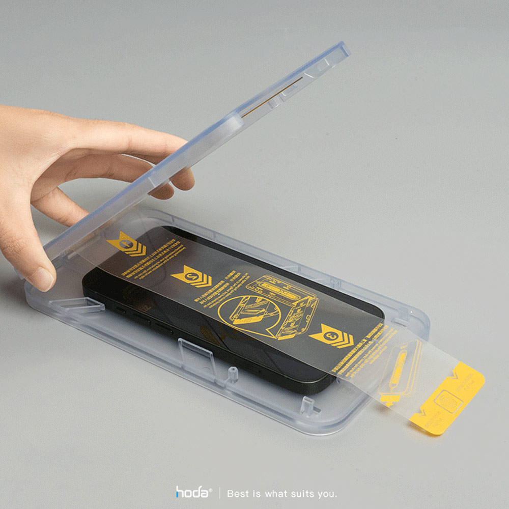 Picture of Apple iPhone 13 Pro Max 6.7 Screen Protector | Hoda 0.33mm 2.5D Anti Glare Matte Gaming Full Coverage Tempered Glass Screen Protector for Apple iPhone 13 Pro Max 6.7 iPhone 14 Plus 6.7  (Matte)