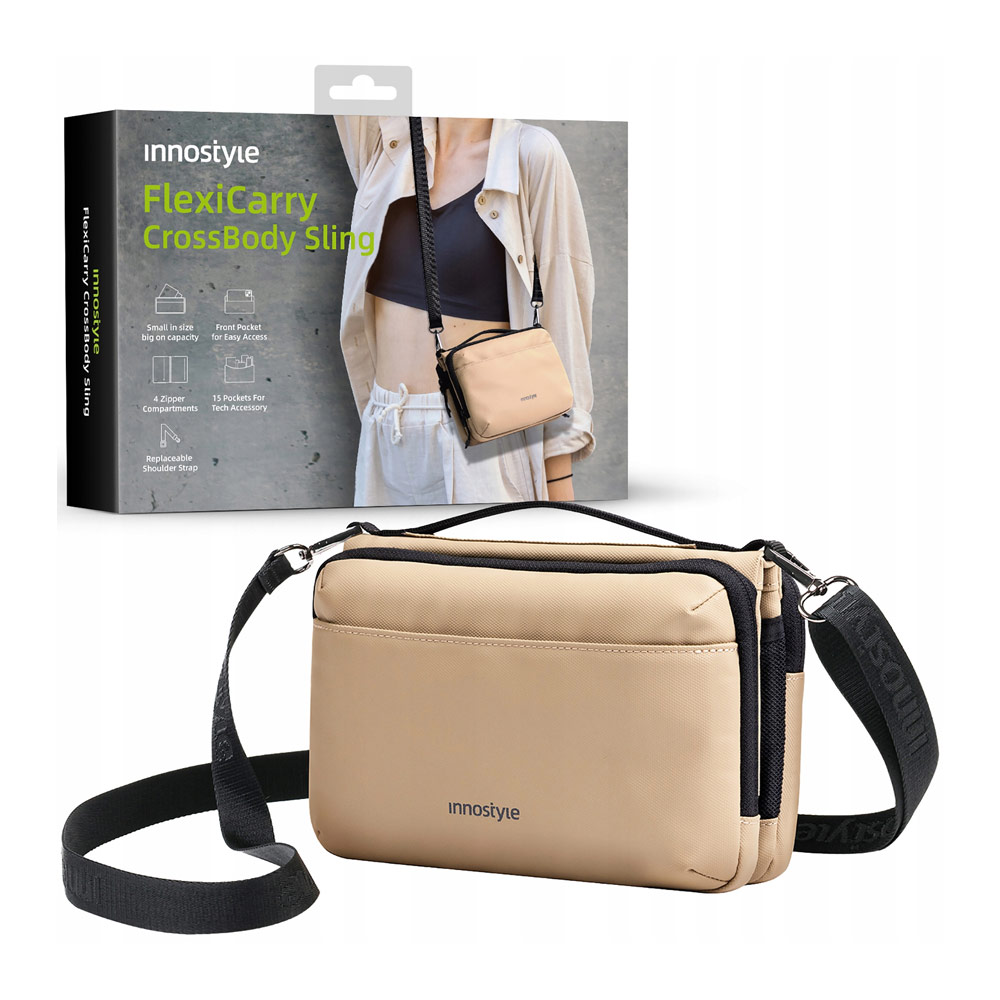 Picture of Innostyle FlexiCarry Crossbody Sling Shoulder Hand Carry Urban Style Bag Travel Bag (Dune Dawn)