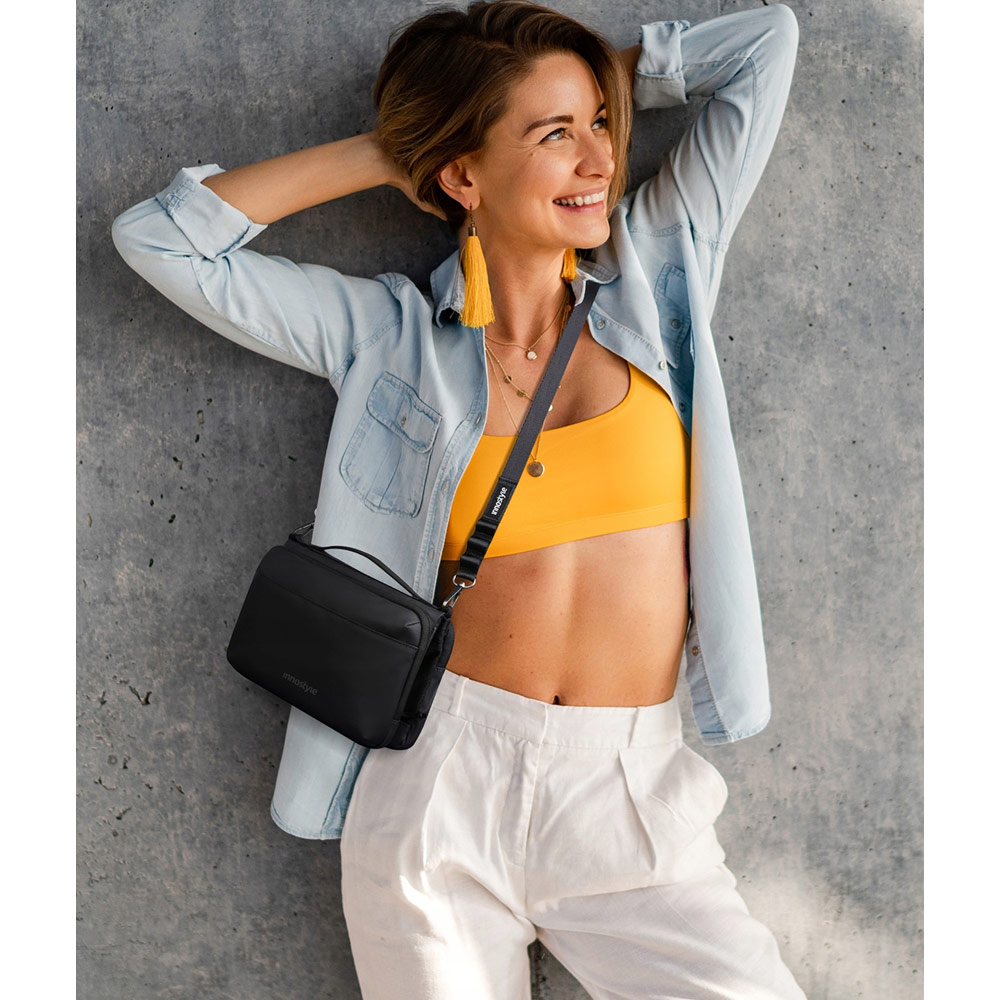 Picture of Innostyle FlexiCarry Crossbody Sling Shoulder Hand Carry Urban Style Bag Travel Bag (Classic Black)