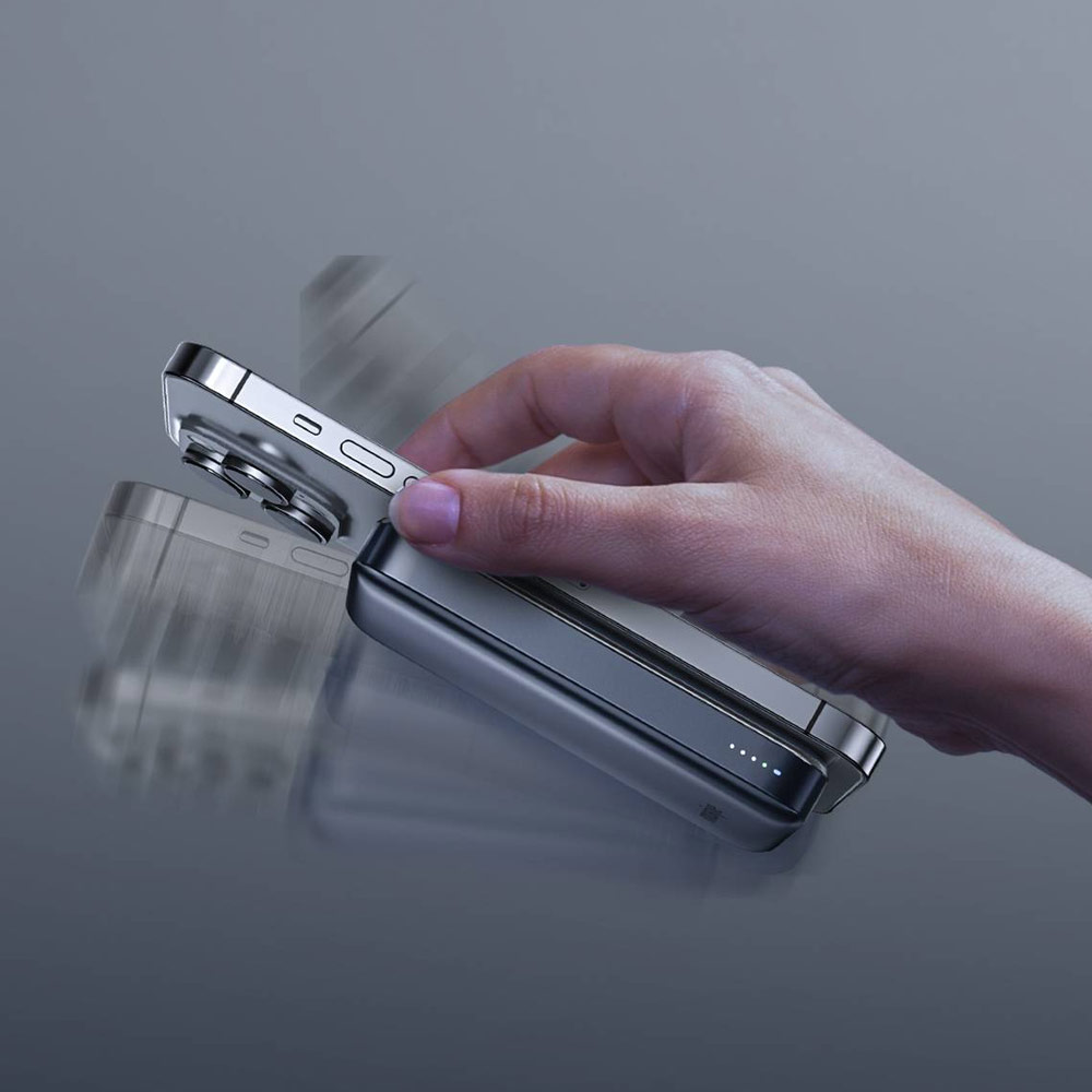 Picture of Innostyle PowerMag Slim Magnetic Wireless Charging with USB-C input output Fast Charge PowerBank (Blue)