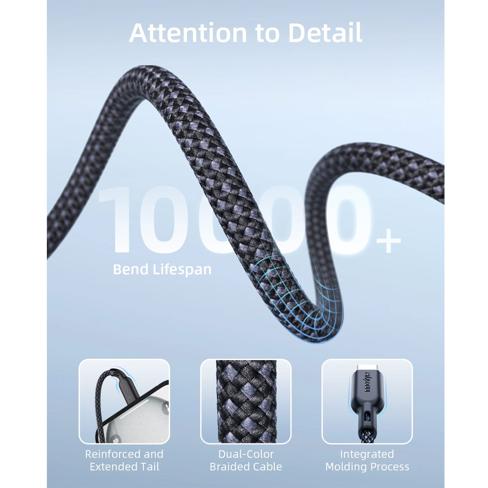 Picture of Innostyle PowerNova Youth 60W Fast Charging Data Cable USB-C to USB-C 150cm (Green)