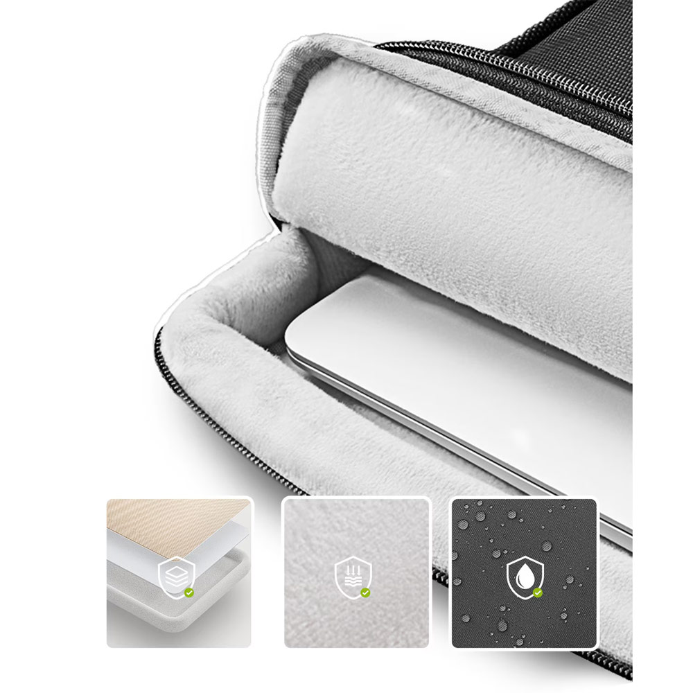 Picture of Innostyle Omiprotect Carrying Sleeve Shock Proof Laptop Notebook Sleeve with Front Compartment for up to 16 inches Laptop (Black)