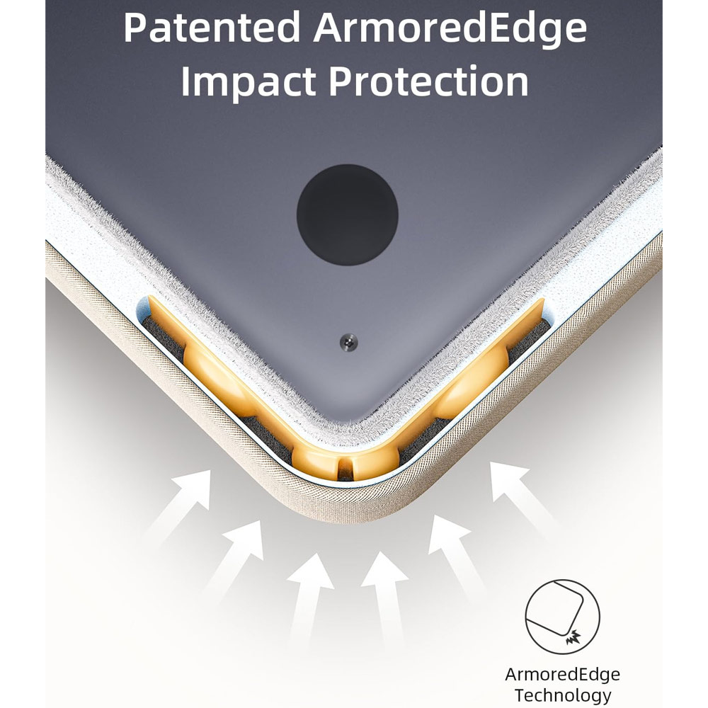 Picture of Innostyle Omiprotect Pro Series Shock Proof Laptop Notebook Hand Carry Sleeve with Front Compartment for up to 14 inches Laptop (Khaki)