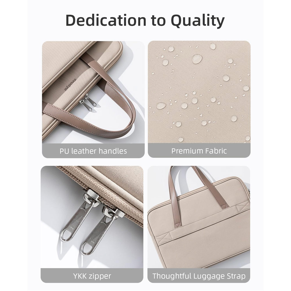 Picture of Innostyle Omiprotect Pro Series Shock Proof Laptop Notebook Hand Carry Sleeve with Front Compartment for up to 16 inches Laptop (Black)