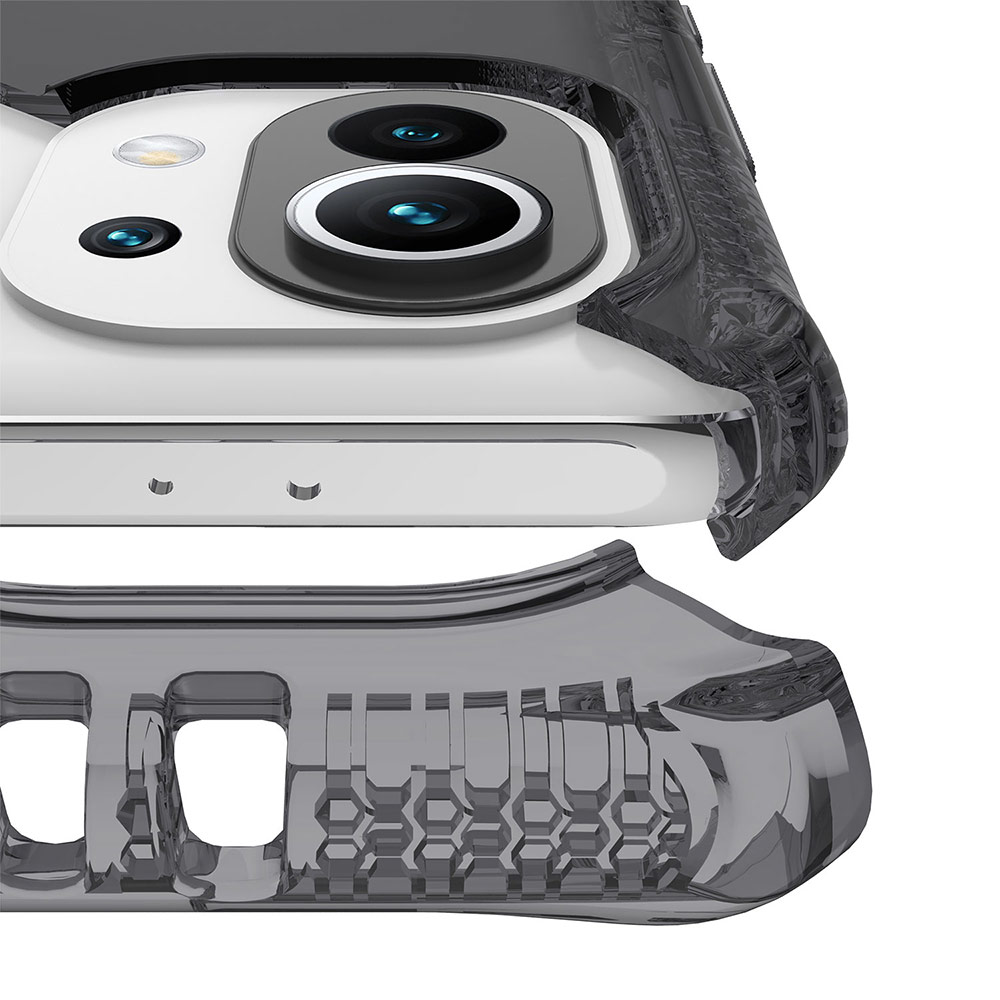 Picture of Xiaomi Mi 11 Case | ITSKINS SPECTRUM CLEAR ANTIMICROBIAL Certified Antishock Protection Case for XiaoMi Mi 11 (Smoke)