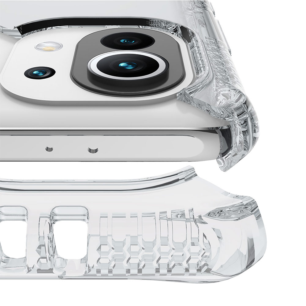 Picture of Xiaomi Mi 11 Case | ITSKINS SPECTRUM CLEAR ANTIMICROBIAL Certified Antishock Protection Case for XiaoMi Mi 11 (Transparent)