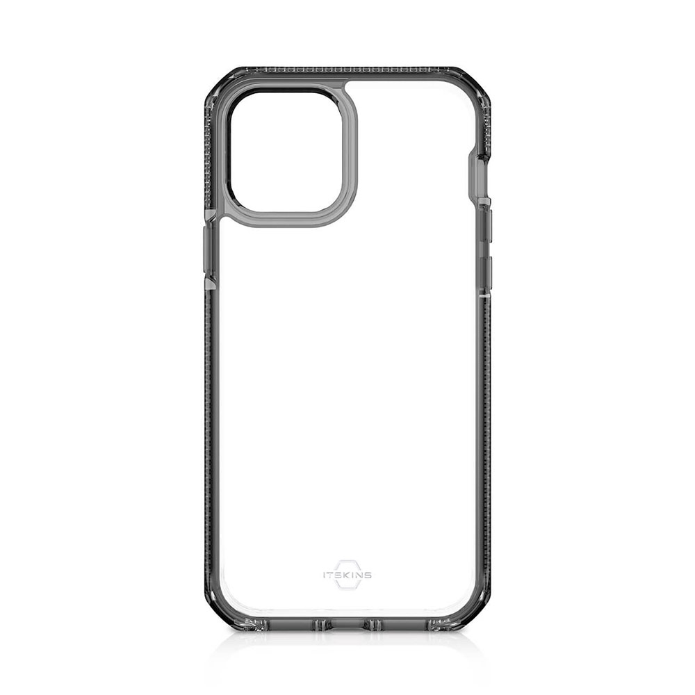 Picture of Apple iPhone 12 6.1 Case | ITSKINS SUPREME CLEAR  ANTIMICROBIAL Certified Extreme Impact Protection Case for Apple iPhone 12 iPhone 12 Pro 6.1 (SmokeTransparent)
