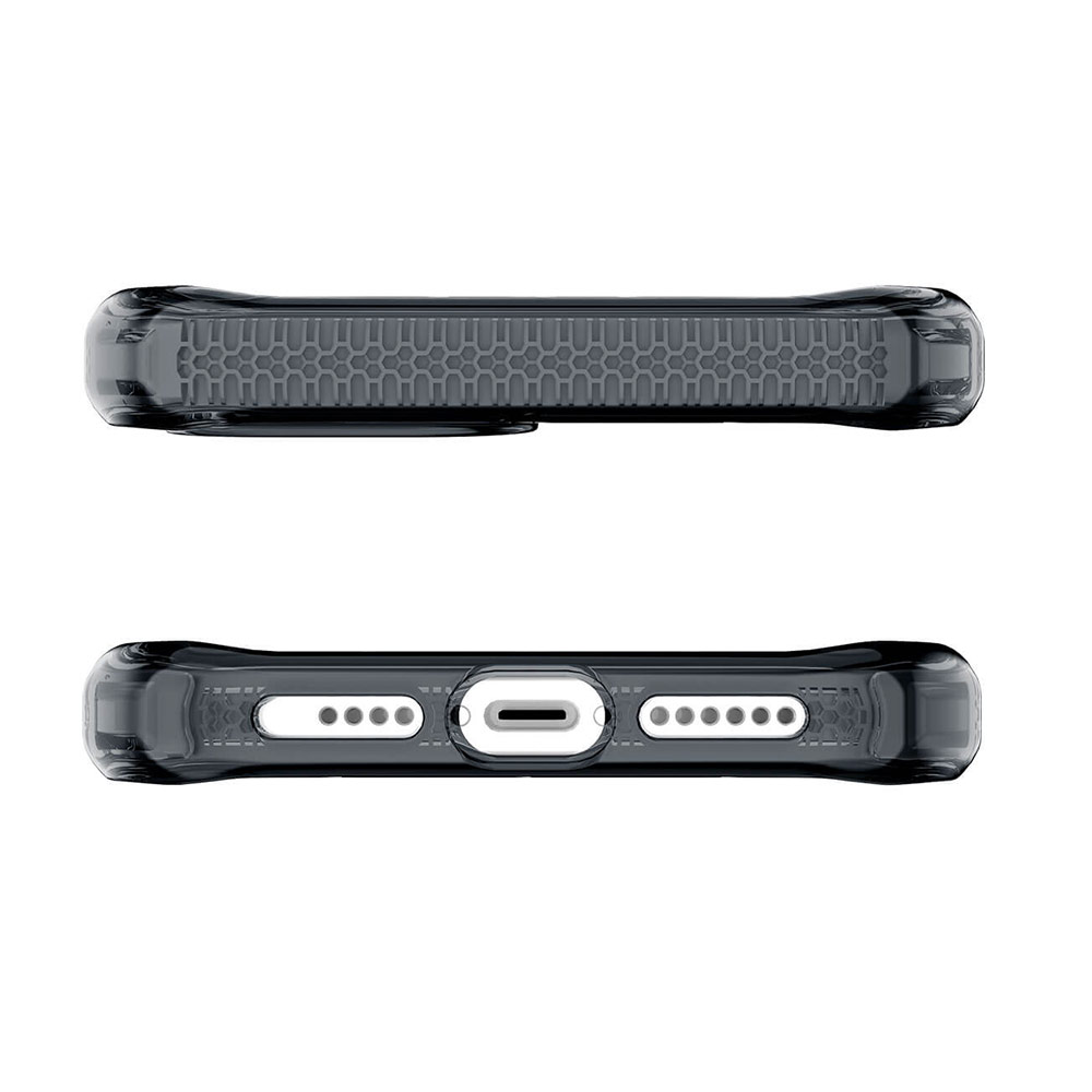 Picture of Apple iPhone 12 6.1 Case | ITSKINS SUPREME CLEAR  ANTIMICROBIAL Certified Extreme Impact Protection Case for Apple iPhone 12 iPhone 12 Pro 6.1 (SmokeTransparent)