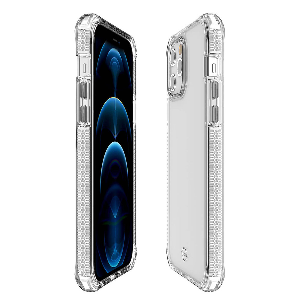 Picture of Apple iPhone 12 Pro Max 6.7 Case | ITSKINS SUPREME CLEAR  ANTIMICROBIAL Certified Extreme Impact Protection Case for Apple iPhone 12 Pro Max 6.7 (White Transparent)