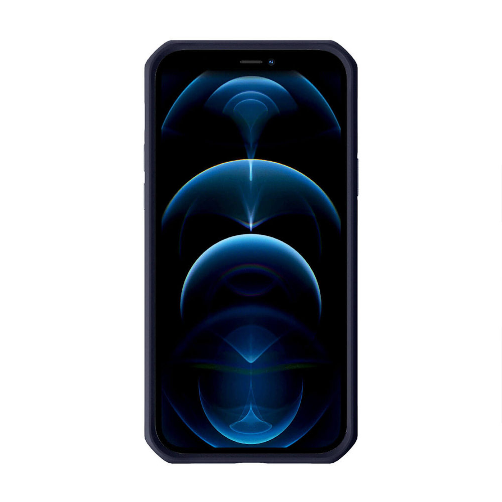 Picture of Apple iPhone 12 6.1 Case | ITSKINS HYBRID SOLID ANTIMICROBIAL Certified Antishock Protection Case for Apple iPhone 12 iPhone 12 Pro 6.1 (Plain Black transparent)