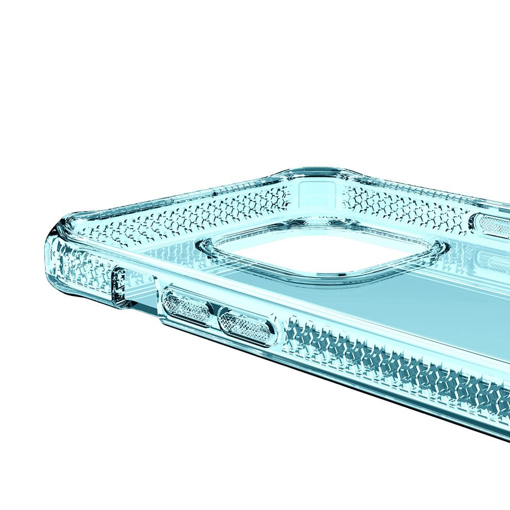 Picture of Apple iPhone 13 Pro Max 6.7 Case | ITSKINS SPECTRUM CLEAR ANTIMICROBIAL Certified Antishock Protection Case for iPhone 13 Pro Max (Light Blue)