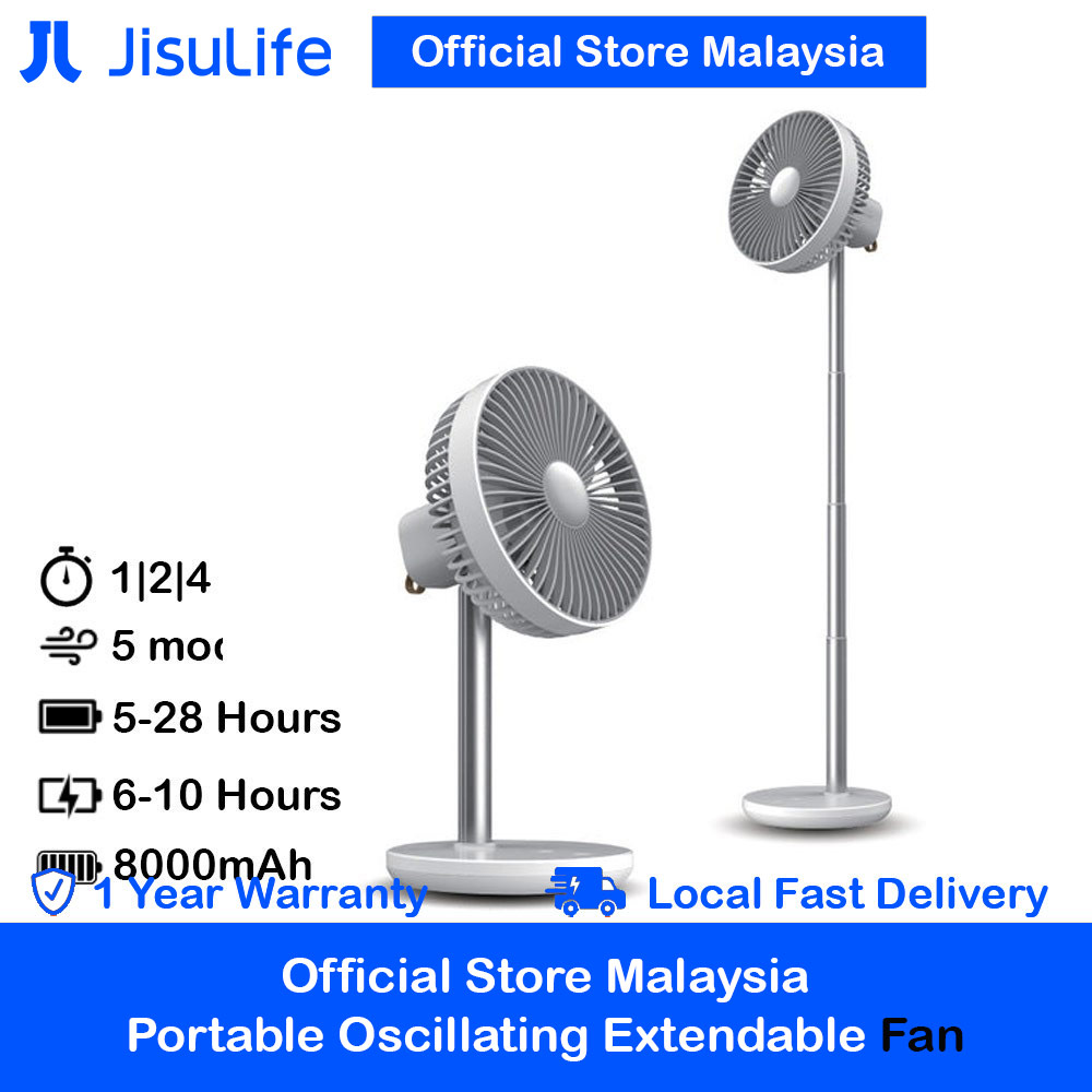 Picture of JISULIFE Malaysia Oscillating Rotation Desk Fan Portable Timer Setting Extendable Desktop Fan 8000mAh USB-C Rechargeable Electric Table Fan for Office Room Travel Outdoor Indoor Picnic FA13P (White) Red Design- Red Design Cases, Red Design Covers, iPad Cases and a wide selection of Red Design Accessories in Malaysia, Sabah, Sarawak and Singapore 
