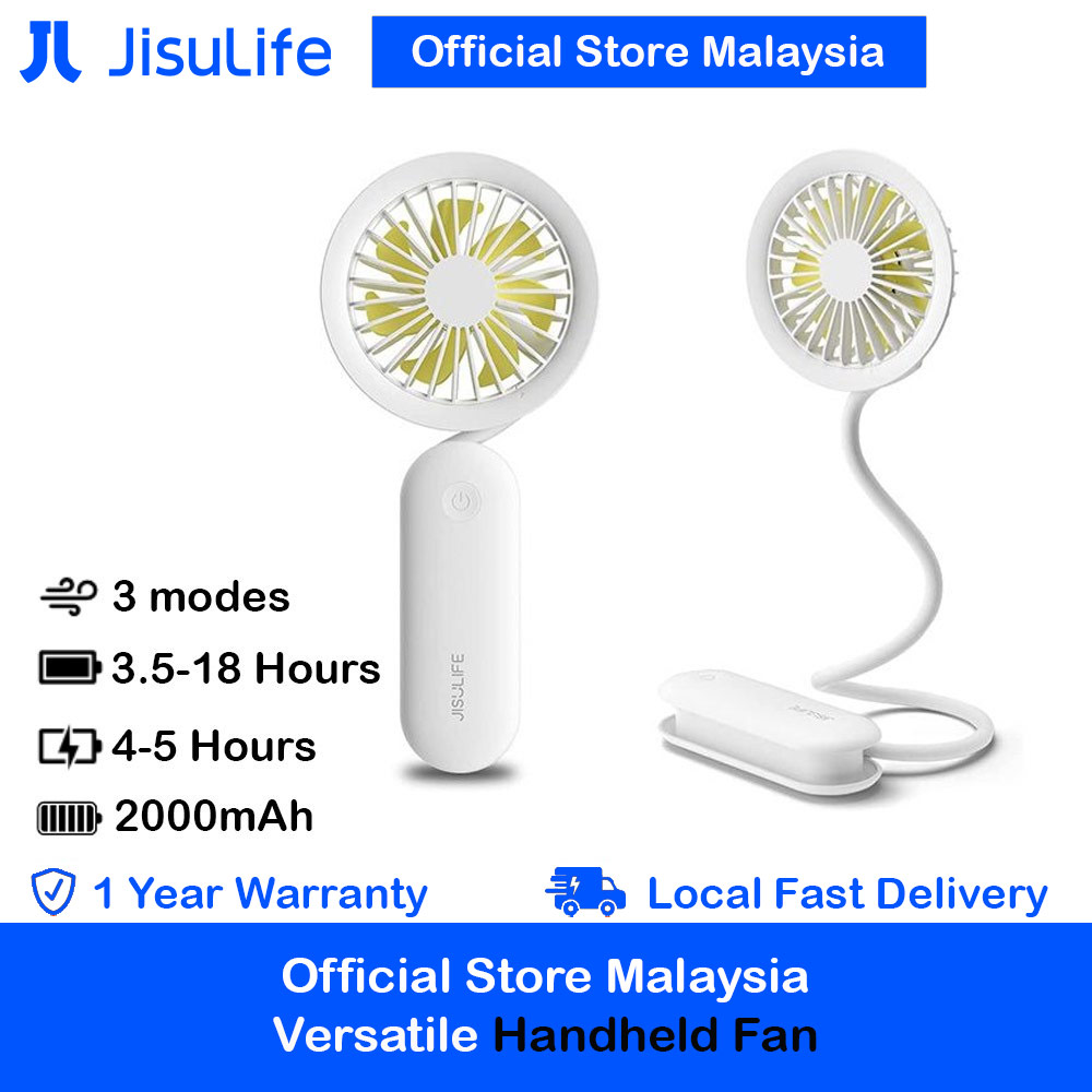 Picture of Jisulife Malaysia Versatile Handheld Mini Fan Portable Rechargeable 2000mAh Hanging Handheld Mini Fan for Outdoor Indoor Badminton Court Concert Picnic Camping FA15 (White) Red Design- Red Design Cases, Red Design Covers, iPad Cases and a wide selection of Red Design Accessories in Malaysia, Sabah, Sarawak and Singapore 