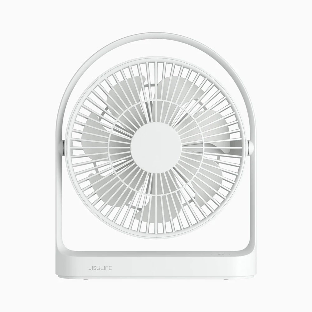Picture of JISULIFE Malaysia Desk Fan Portable Timer Setting Rotation Desktop Fan 8000mAh USB-C Rechargeable Electric Table Fan for Office Room Travel Outdoor Indoor Picnic Life 5Plus FA27 (Light Grey)