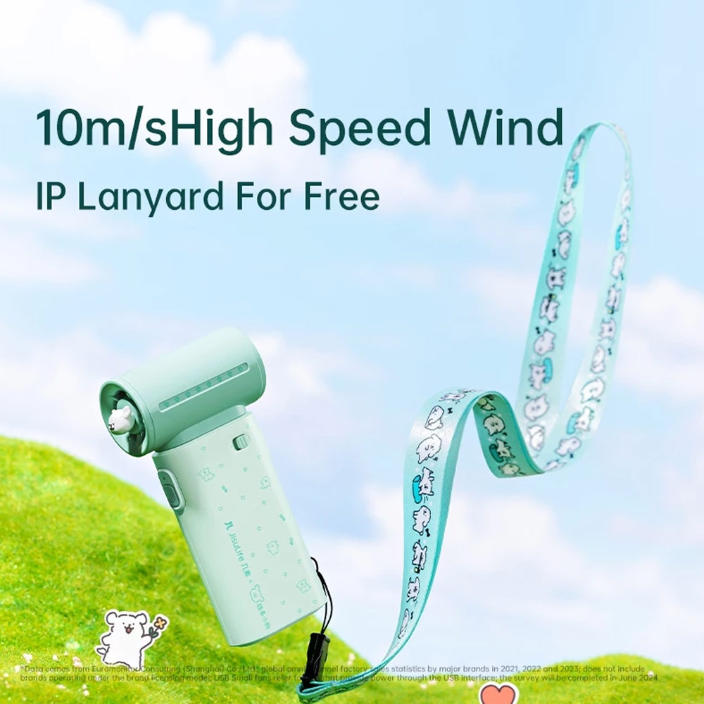 Picture of Jisulife Malaysia Maltese Series Life9 Handheld Fan Ultra Mini Compact Small Pocket Size Portable Handheld Fan Kipas Pegang Tangan Angin Kuat (5000mah Light Grey)