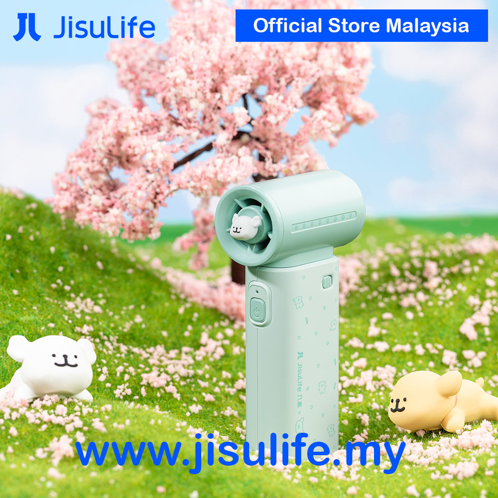 Picture of Jisulife Malaysia Maltese Series Life9 Handheld Fan Ultra Mini Compact Small Pocket Size Portable Handheld Fan Kipas Pegang Tangan Angin Kuat (5000mah Green)