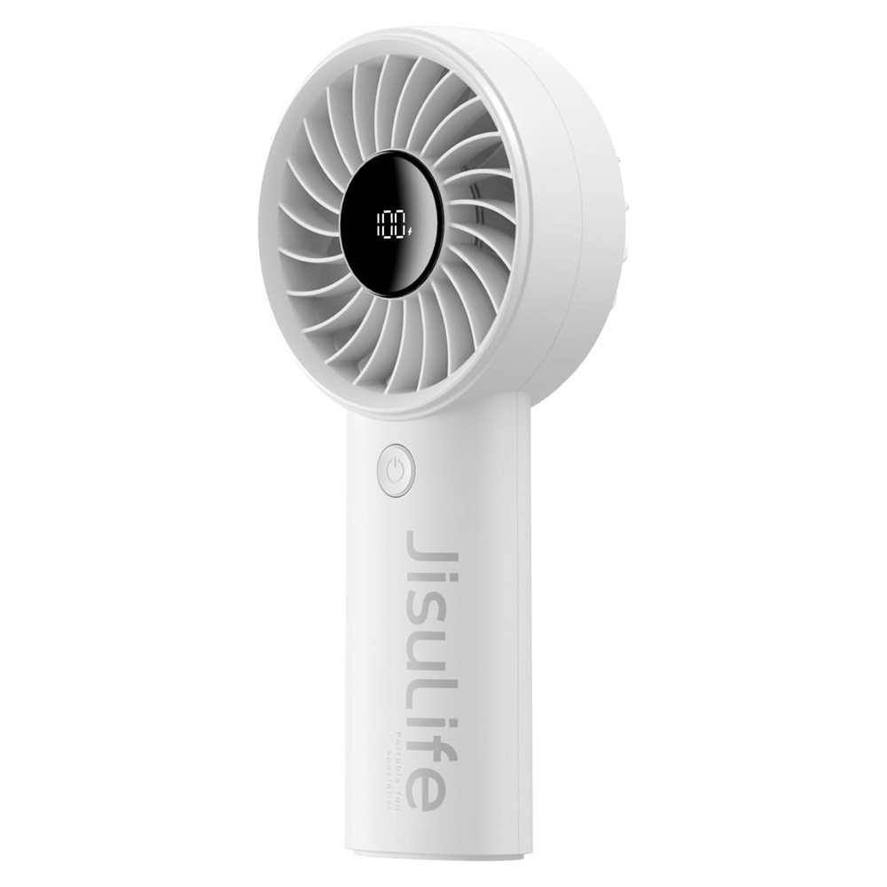Picture of Jisulife Malaysia Powerful Handheld Fan Life4 Powerful Portable Fan with LED Display (3600mAh Light Grey)