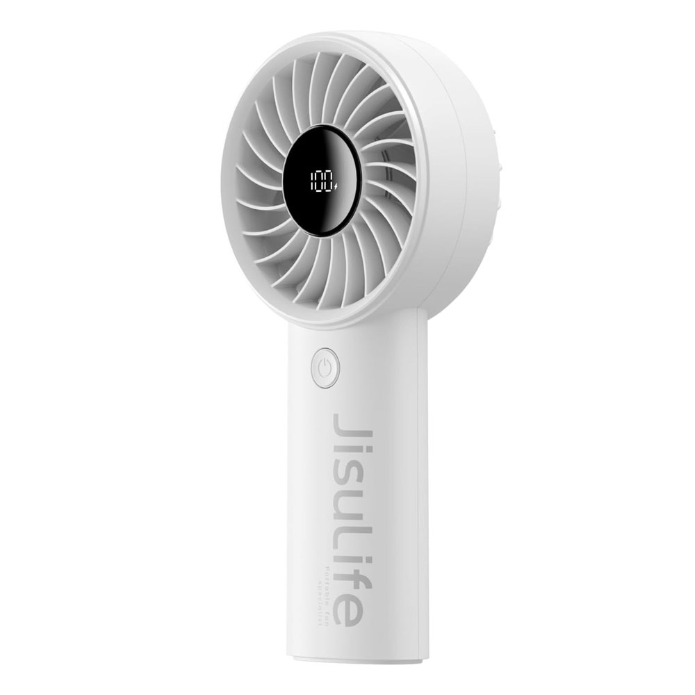 Picture of Jisulife Malaysia Powerful Handheld Fan Life4 Powerful Portable Fan with LED Display (5000mAh Light Grey)