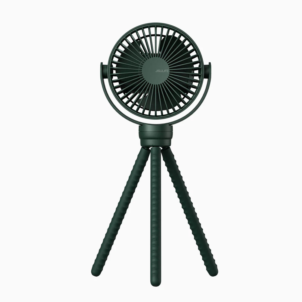 Picture of Jisulife Malaysia Child Safe Low Noise Stroller Car Seat Rotatable Flexible Tripod Mini Rechargeable Fan FA40A  (Green)