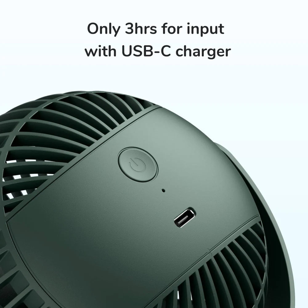 Picture of Jisulife Malaysia Child Safe Low Noise Stroller Car Seat Rotatable Flexible Tripod Mini Rechargeable Fan FA40A  (Green)