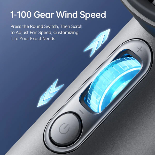 Picture of Jisulife Pro1S 2025 100 Speed Control Aluminum Body Portable Handheld Fan Kipas Jisulife (Gray)