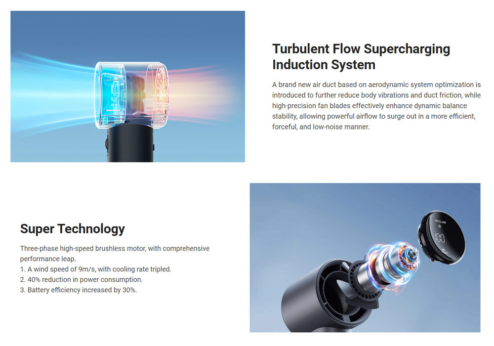 Picture of Jisulife Malaysia Super Power 100 Speed Turbo Strong Wind Portable Fast Charge Rechargeable 5000mAh Hidden Blade High Quality Handheld Mini Fan for Outdoor Indoor Badminton Court Concert Picnic Camping FA53Pro (Bright Brown)