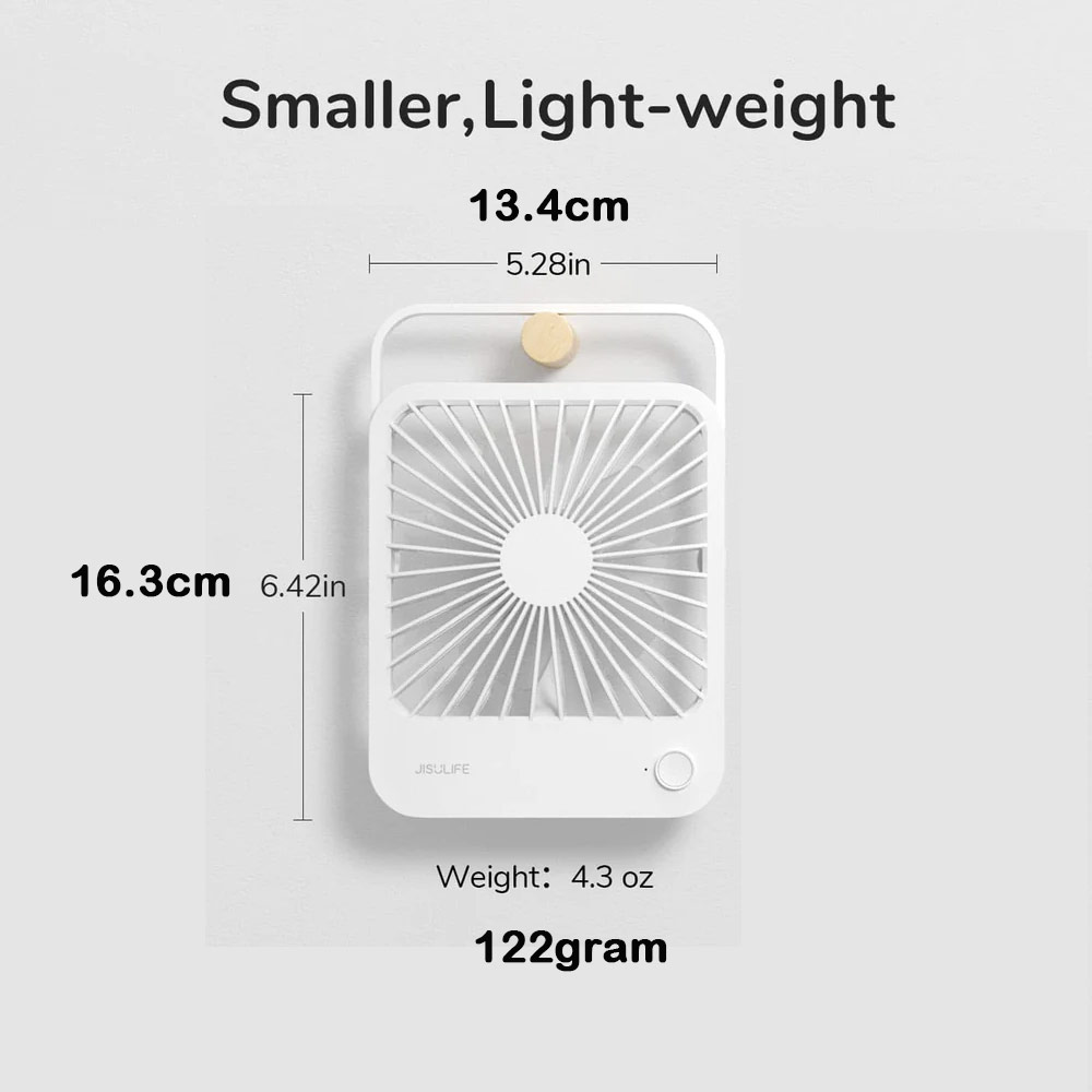 Picture of JISULIFE Malaysia Table Desk Fan Ultra Slim Portable Desktop Fan Strong Airflow Ultra Quiet 4500mAh USB Rechargeable Electric Table Fan for Office Room Travel Outdoor Indoor Picnic Camping (Pink)