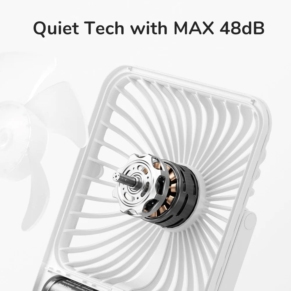 Picture of JISULIFE Malaysia Table Desk Fan Ultra Slim Portable Desktop Fan Strong Airflow Ultra Quiet 4500mAh USB Rechargeable Electric Table Fan for Office Room Travel Outdoor Indoor Picnic Camping (Pink)