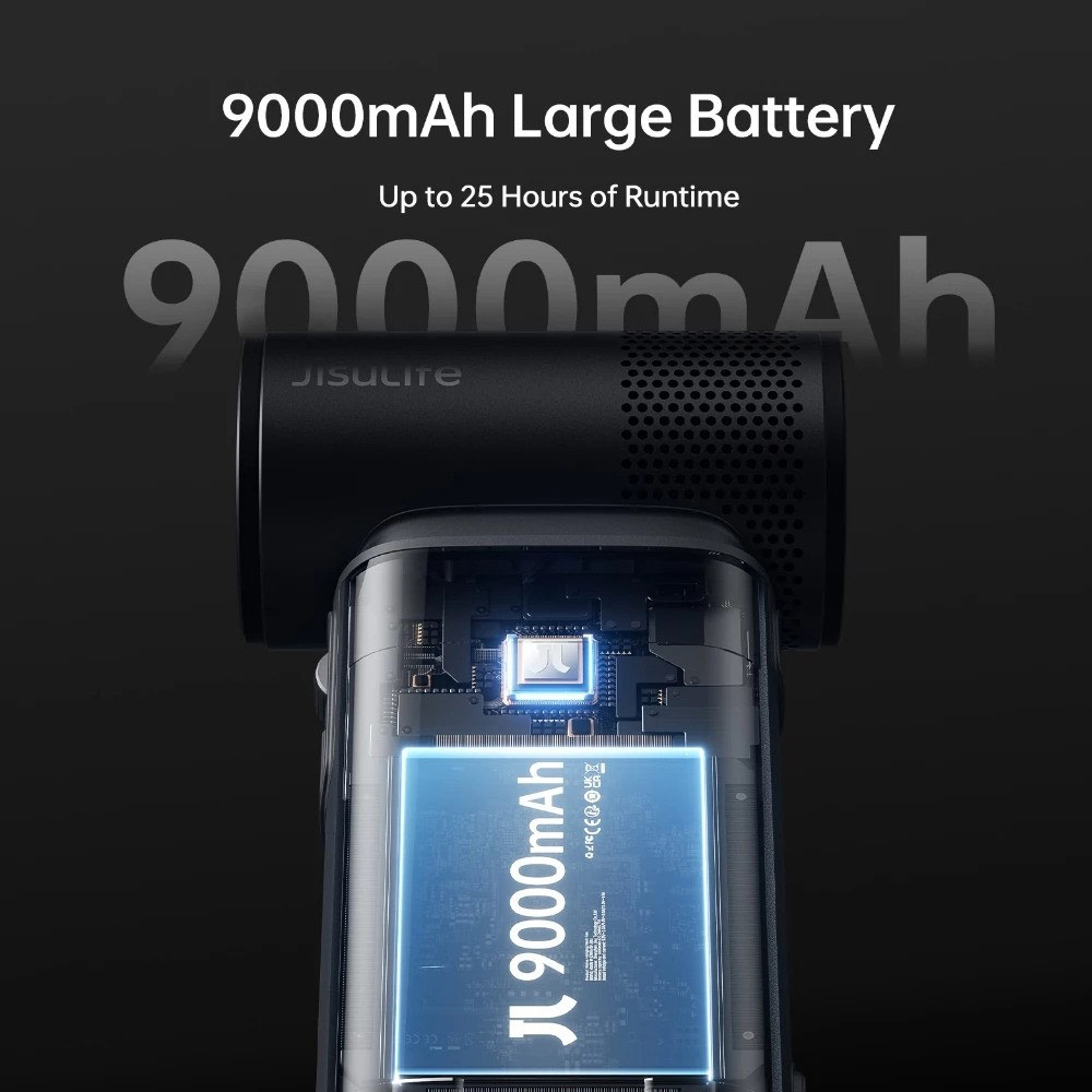 Picture of Jisulife Malaysia Handheld Fan Ultra 2 100 Speed Super Turbo Strong Wind High Quality Portable Powerbank 9000mAh LED Display (Bright Brown)