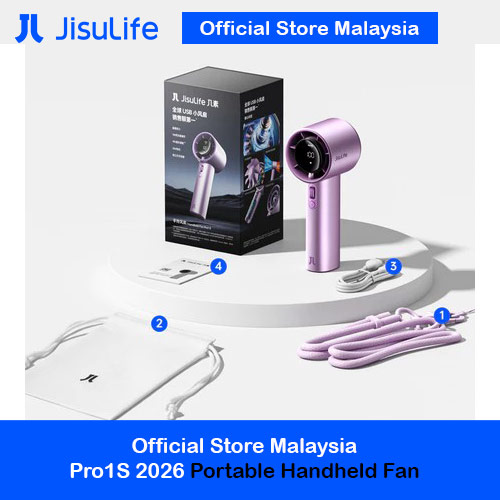 Picture of Jisulife Pro1S 2026 100 Speed Control Aluminum Body Portable Handheld Fan Kipas Jisulife (Purple) Red Design- Red Design Cases, Red Design Covers, iPad Cases and a wide selection of Red Design Accessories in Malaysia, Sabah, Sarawak and Singapore 
