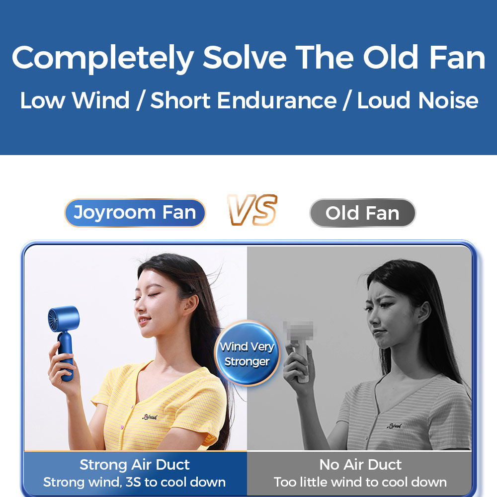 Picture of Joyroom JR-CY453  USB-C 3 Speed Hold and Stand On Desk Folding Handheld Fan 3000mAh (Green)