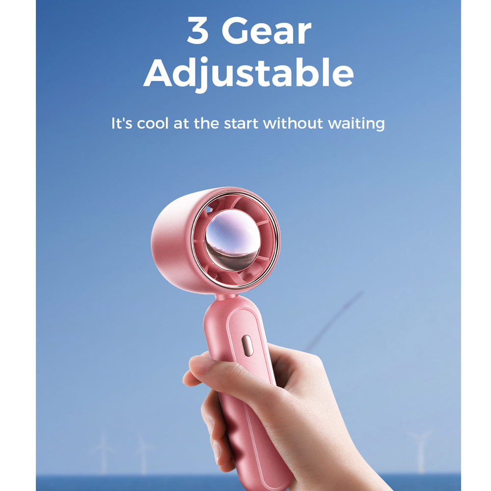 Picture of Joyroom JR-CY453  USB-C 3 Speed Hold and Stand On Desk Folding Handheld Fan 3000mAh (Green)