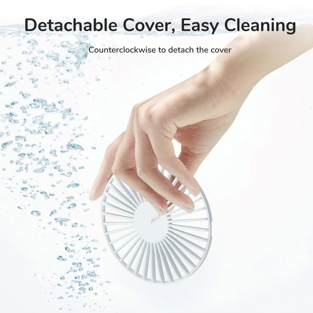 Picture of Jisulife Malaysia 3 Speed Wind Portable Rechargeble 4000mAh Handheld Fan for Outdoor Badminton Court Concert Picnic Camping (Navy)