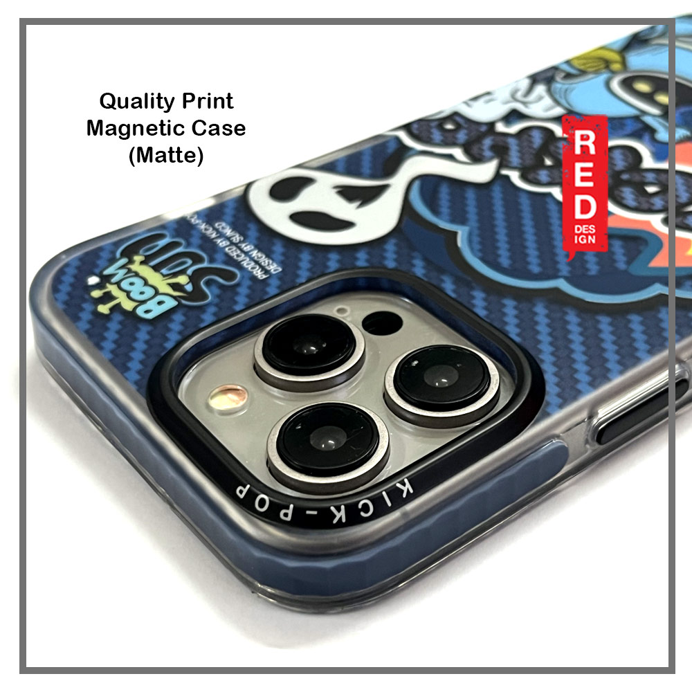 Picture of Apple iPhone 15 Pro Max 6.7 Case | KickPop Creative Fashion Art Magnetic Impact Drop Protection Aluminum Lens Frame Case Casing for iPhone 15 Pro Max (Boom Sun)