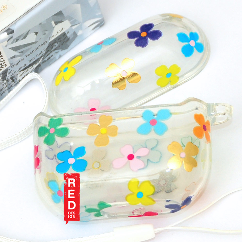 Picture of Apple Airpods 3 Case | Kingxbar Floral Design Series High Quality Soft Case with Crystal for Airpods 3rd Gen 2021 Clear Case (Colorful)