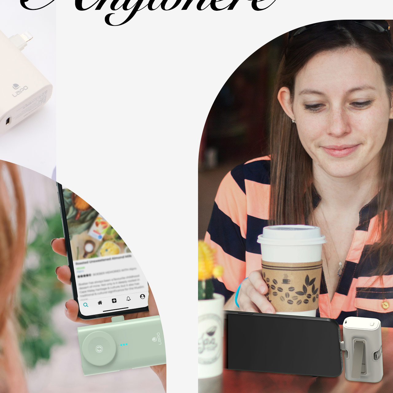 Picture of Lapo iWatch Powerbank Pocket Mini Small Size Powerbank 20W Fast Charge with Type-C Connector Apple Watch Powerbank (Milky White)