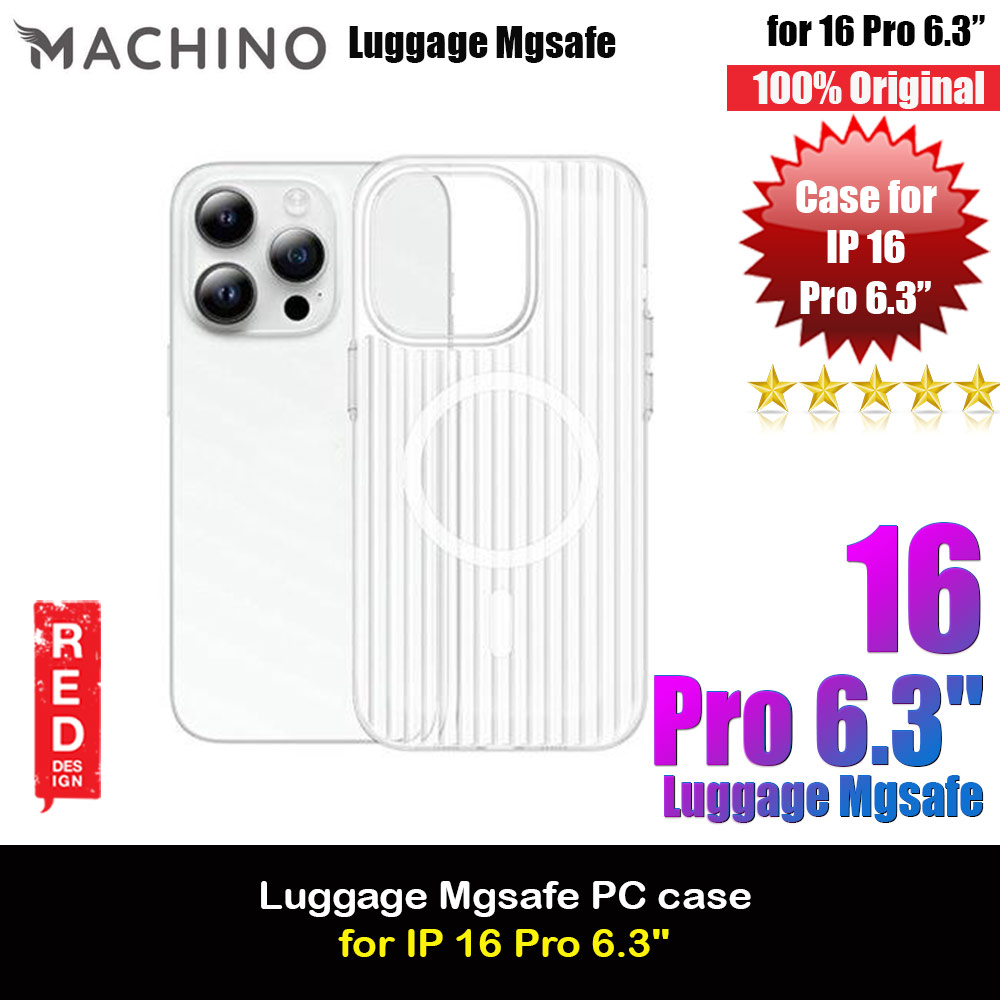 Picture of Machino Luggage Design PC Slim Hard Magnetic Compatible Drop Protection Case for iPhone 16 Pro 6.3 (Clear) Apple iPhone 16 Pro 6.3- Apple iPhone 16 Pro 6.3 Cases, Apple iPhone 16 Pro 6.3 Covers, iPad Cases and a wide selection of Apple iPhone 16 Pro 6.3 Accessories in Malaysia, Sabah, Sarawak and Singapore 