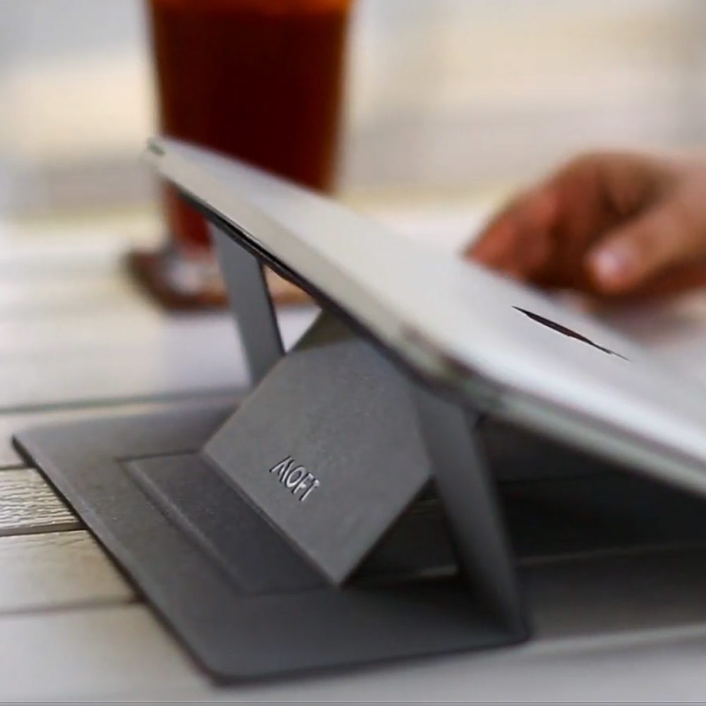 Picture of Apple MacBook Air 13\" 2020  | MOFT Invisible Laptop Stand Adhesive with Holes for Heat Dissipation for Laptop Macbook Air 13 M1 Macbook Pro 13 M1 (Silver)