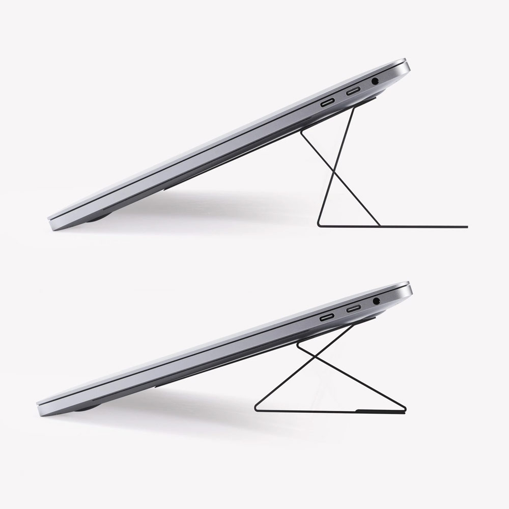 Picture of Apple MacBook Air 13\" 2020  | MOFT Invisible Laptop Stand Adhesive with Holes for Heat Dissipation for Laptop Macbook Air 13 M1 Macbook Pro 13 M1 (Silver)