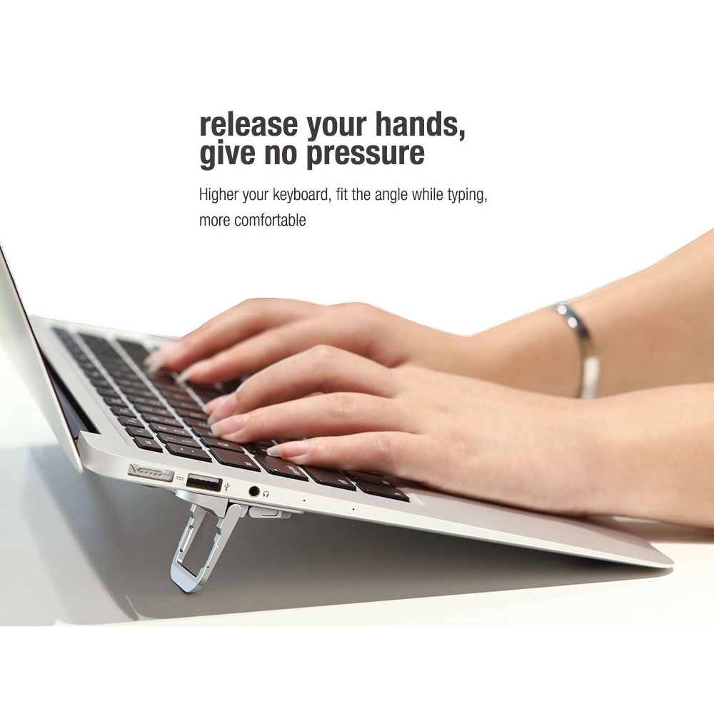 Picture of Nillkin Bolster Plus Laptop Tablet Mini Stand Foldable Portable Stand Holder Heat Dissipation for Laptop Notebook (Silver)