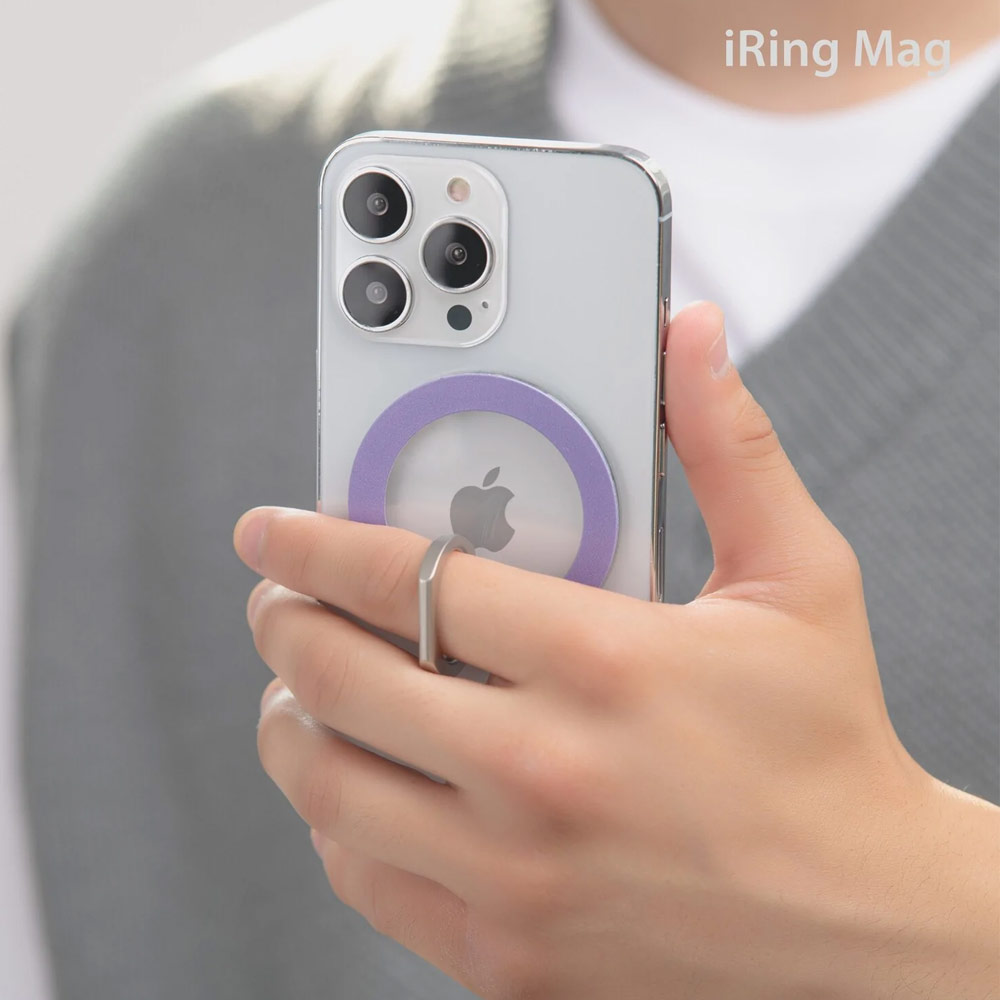 Picture of AAUXX iRing Mag Magnetic Ring Holder Phone Grip and Kickstand Stand Compatible with Magsafe (Ceramic White)