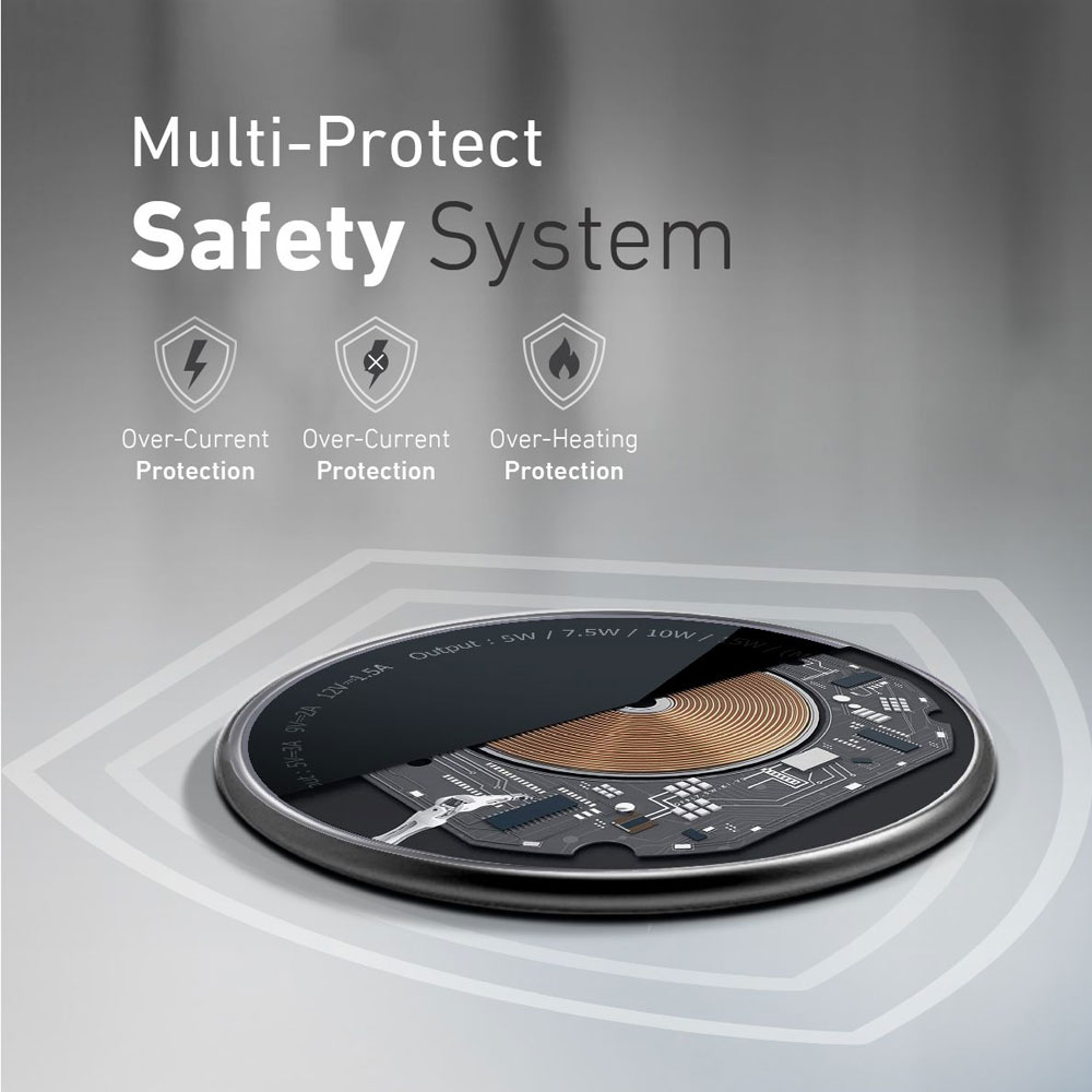 Picture of Apple Watch 49mm	Ultra Charger | Promate Magnetic Wireless Charger 15W Fast Wireless Charging Pad Compatible with Mag Safe for iPhone 13 14 Pro Max with Anti-Fall Strong Magnetic Design and USB-C™ Port for iPhone Samsung AirPods Pro MagTag-15W (Black)