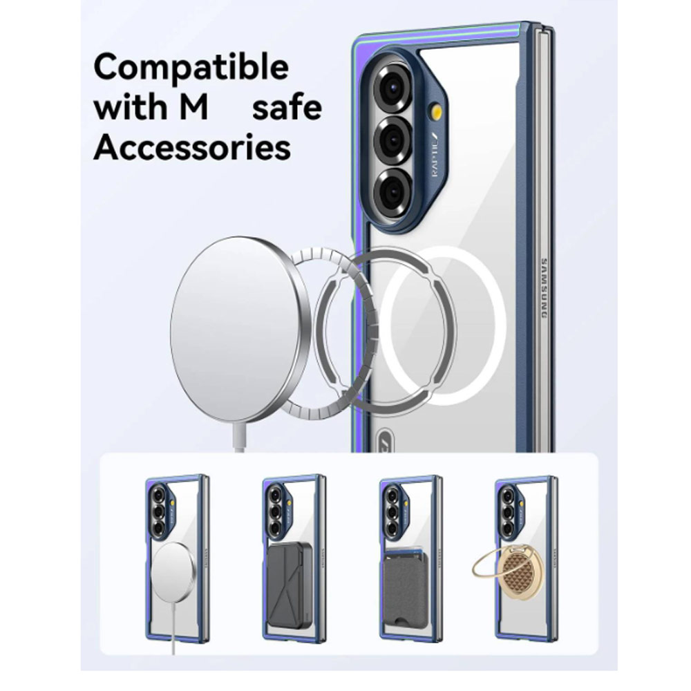 Picture of Samsung Galaxy Z Fold 7 Case | Raptic Galaxy Z Fold7 Shield Classic Magnetic Compatible Case for Galaxy Z Fold 7 (Iridescent)