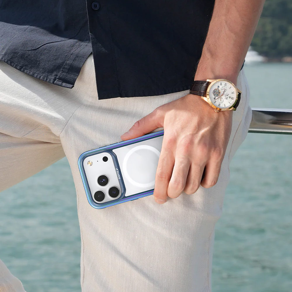 Picture of Apple iPhone 17 Pro 6.3 Case | Raptic Shield Classic MgSafe Magnetic Compatible Drop Protection Case for iPhone 17 Pro 6.3 (Iridescent)