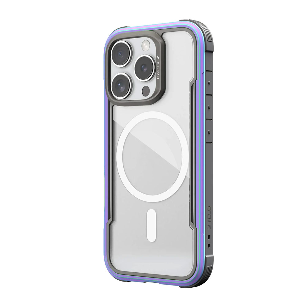 Picture of Apple iPhone 16 Pro 6.3 Case | Raptic Shield MgSafe Magnetic Compatible Tough Metal Frame Protection Case for iPhone 16 Pro 6.3 (Iridescent)